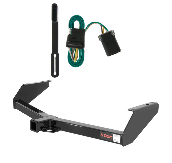 1999 - 2000 Dodge Van (full size) Excluding factory step bumper Curt 2", Class 3 Trailer Tow Hitch + 4-flat Wiring Kit 13015 - CURT
