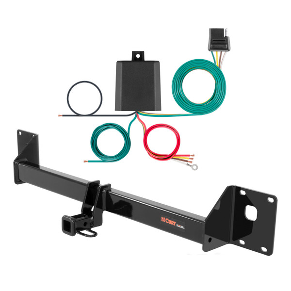 15 - 19 Volkswagen Golf Sportwagen Curt 1-1/4", Class 1 Trailer Tow Hitch + 4-flat Wiring Kit 11422 - CURT