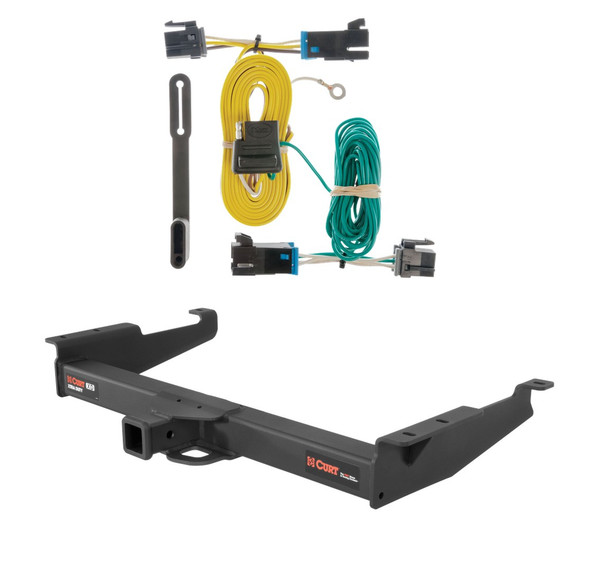 2003 - 2014 Chevrolet Express 1500 Curt 2", Class 5 Trailer Tow Hitch + 4-flat Wiring Kit 15320 - CURT