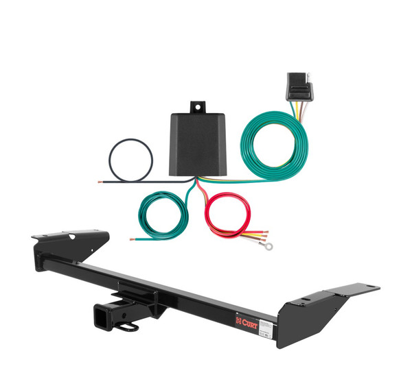 1987 - 1991 Ford Country Squire Curt 2", Class 3 Trailer Tow Hitch + 4-flat Wiring Kit 13707 - CURT