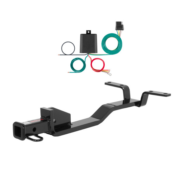 01 - 05 Kia Rio Sedan Curt 1-1/4", Class 1 Trailer Tow Hitch + 4-flat Wiring Kit 11292 - CURT