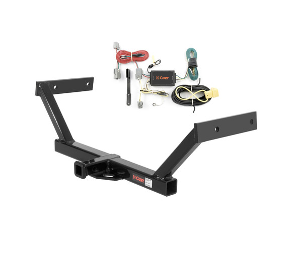 07 - 14 Volvo S80  Curt 1-1/4", Class 1 Trailer Tow Hitch + 4-flat Wiring Kit 12287 - CURT