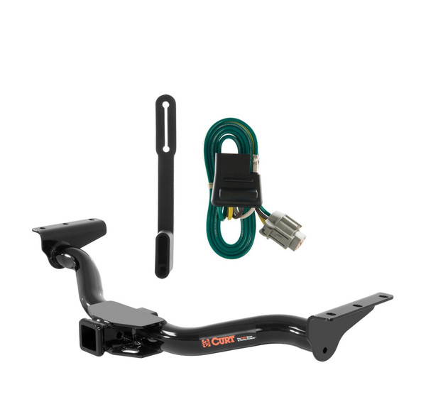 2000 - 2004 Nissan Xterra Curt 2", Class 3 Trailer Tow Hitch + 4-flat Wiring Kit 13183 - CURT