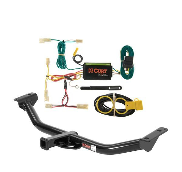 2003 - 2008 Pontiac Vibe Excluding GT Curt 1-1/4", Class 2 Trailer Tow Hitch + 4-flat Wiring Kit 12234 - CURT