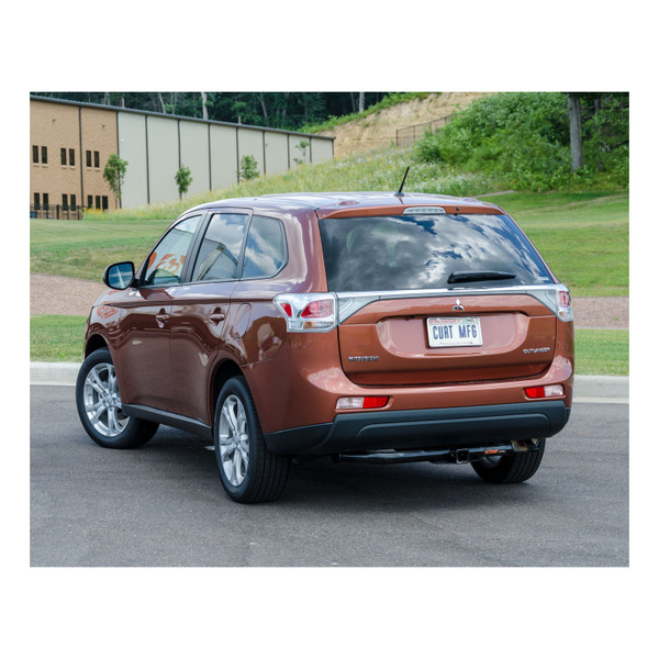 2014 - 2020 Mitsubishi Outlander Curt 2", Class 3 Trailer Tow Hitch + 4-flat Wiring Kit 13163