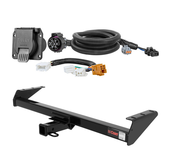 2005 - 2026 Nissan Frontier Curt 2", Class 3 Trailer Tow Hitch + 7-way Wiring Kit 13241 - CURT