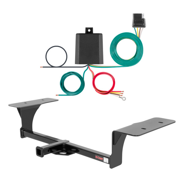 09 - 14 Nissan Maxima Sedan Curt 1-1/4", Class 1 Trailer Tow Hitch + 4-flat Wiring Kit 11352 - CURT