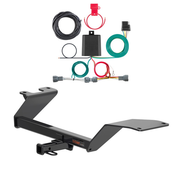 2018 - 2024 Nissan Kicks Curt 1-1/4", Class 1 Trailer Tow Hitch + 4-flat Wiring Kit 11563 - CURT