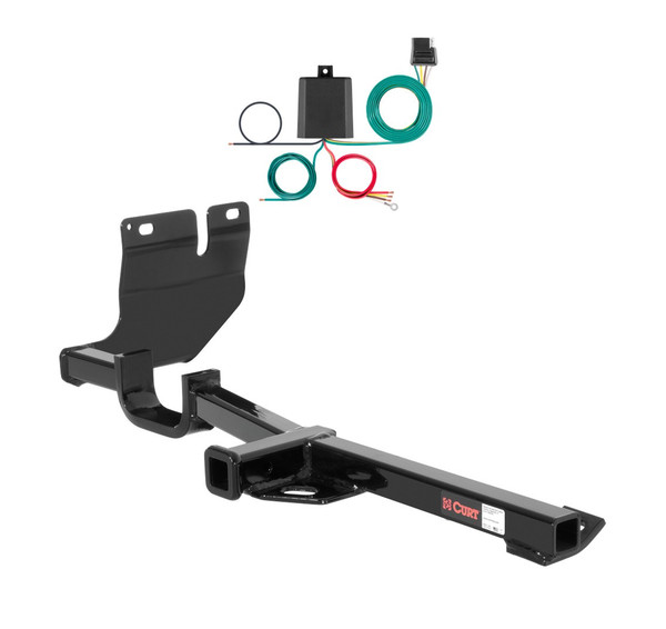 2013 Nissan Versa Hatchback Curt 1-1/4", Class 1 Trailer Tow Hitch + 4-flat Wiring Kit 11348 - CURT