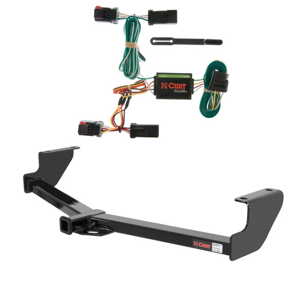 1996 - 2000 Plymouth Grand Voyager Excluding Stow 'n Go Curt 1-1/4", Class 2 Trailer Tow Hitch + 4-flat Wiring Kit 12094 - CURT