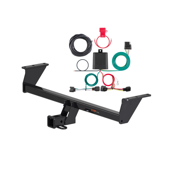 17 - 22 Nissan Rogue Sport Curt 2", Class 3 Trailer Tow Hitch + 4-flat Wiring Kit 13377-1 - CURT