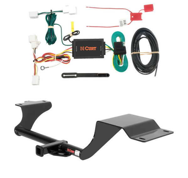 2011 - 2014 Mazda 2 Curt 1-1/4", Class 1 Trailer Tow Hitch + 4-flat Wiring Kit 11073 - CURT