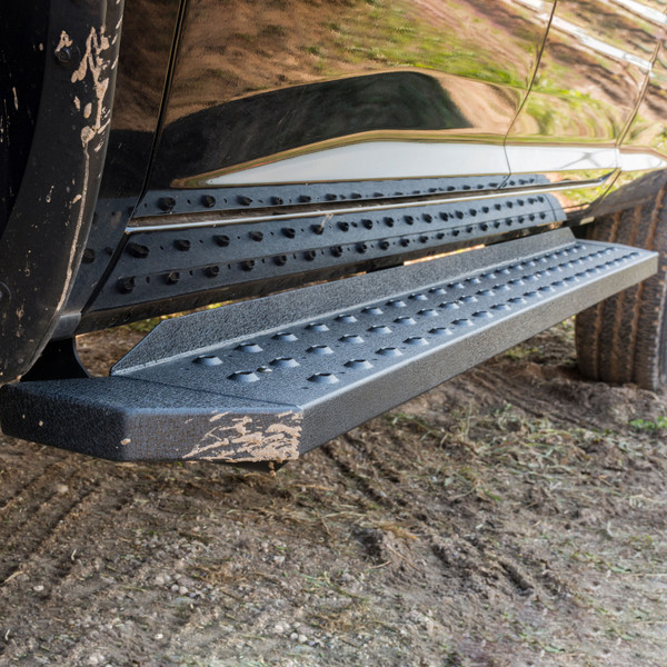 ARIES 2055552 RidgeStep Black Steel 6-1/2 x 85-Inch Truck Running Boards, Select Ford Ranger Crew Cab - ARIES