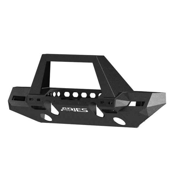 ARIES 2082099 TrailChaser Black Aluminum Front Bumper with Brush Guard and Winch Mount, Select Jeep Wrangler JL, Gladiator - ARIES