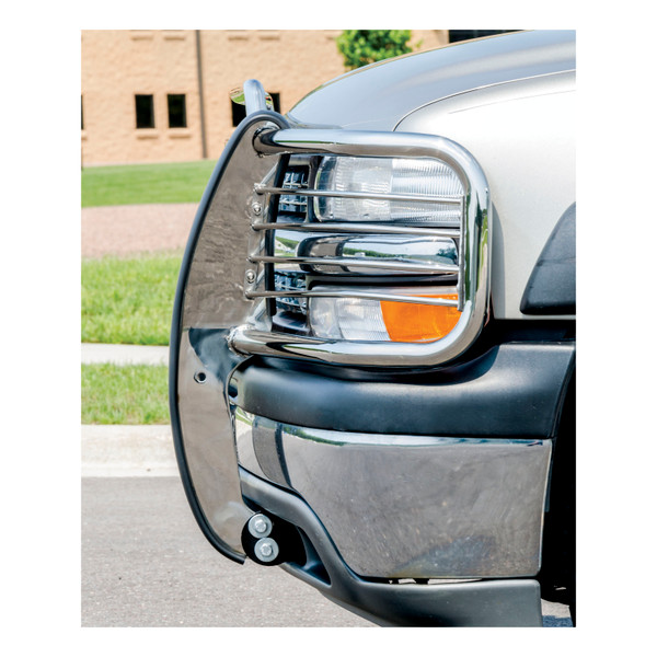 ARIES 4043-2 1-1/2-Inch Polished Stainless Steel Grille Guard, No-Drill, Select Chevrolet Silverado 1500, Suburban, Tahoe