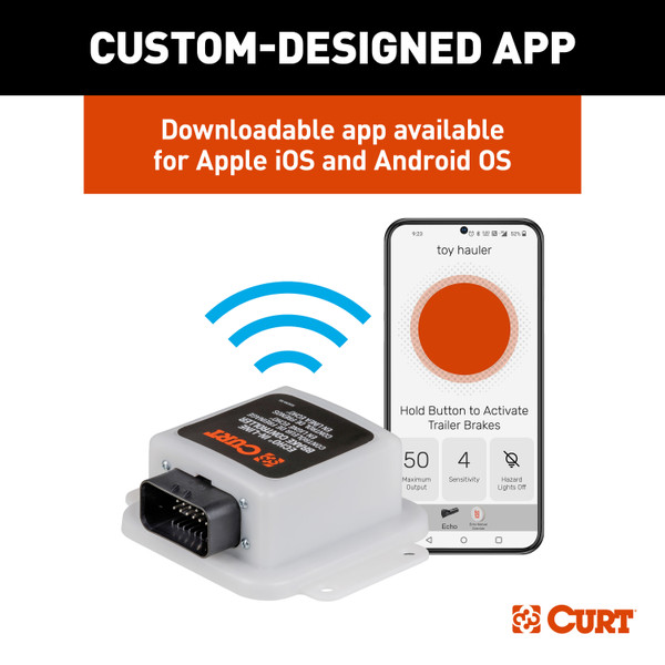 2000-2024 Ford F-650 CURT  Echo In-Line Bluetooth Trailer Brake Controller