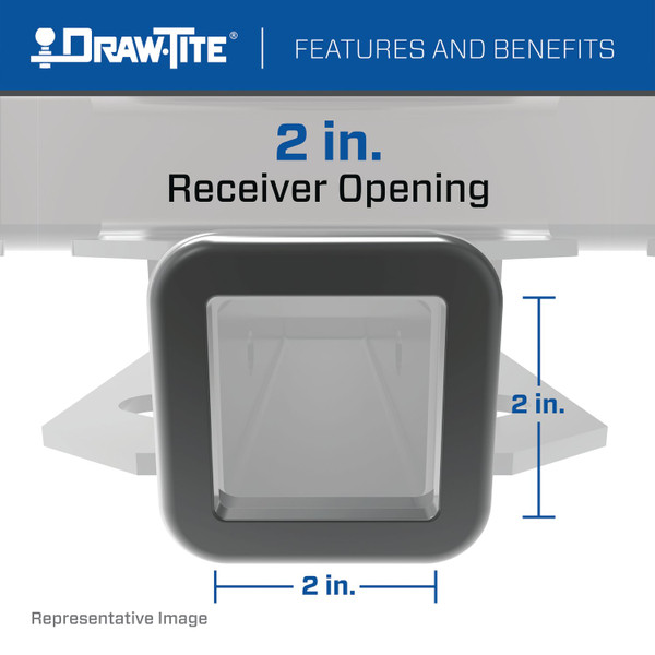 Draw-tite Ultra Frame® Class 5 Trailer Hitch, 2" Square Receiver, Black for Select Ford F-350 Super Duty, Ford F-450 Super Duty, Ford F-550 Super Duty 41953