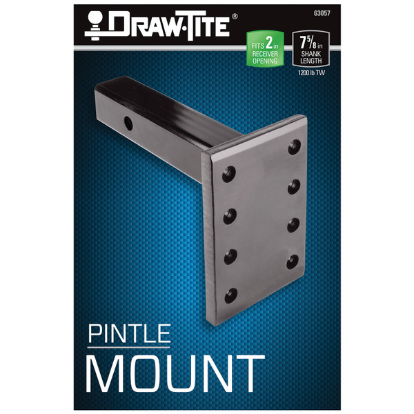 Draw-tite Pintle Hook Mounting Plate, 12,000 lbs. Capacity, Fits 2 in. Receiver