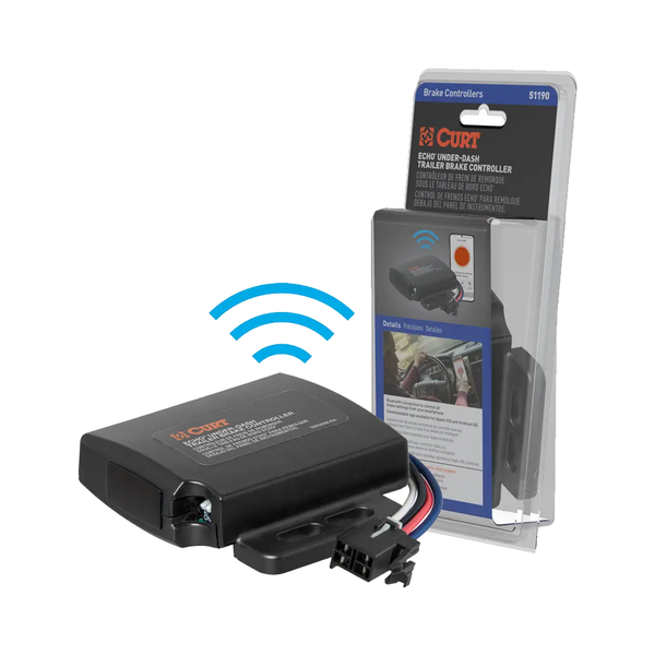 2004-2024 Nissan TITAN CURT Echo Bluetooth Tri-axis inertia Under-Dash Trailer Brake Controller 1-4 Axles - CURT