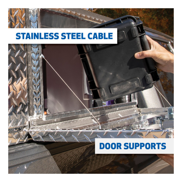 UWS Bright Aluminum 96" Double-Door Topside Truck Tool Box TBTS-96