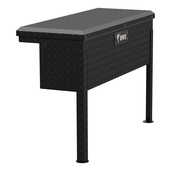 UWS Matte Black Aluminum 36" Truck Side Tool Box, Low Profile TBSM-36-LP-MB