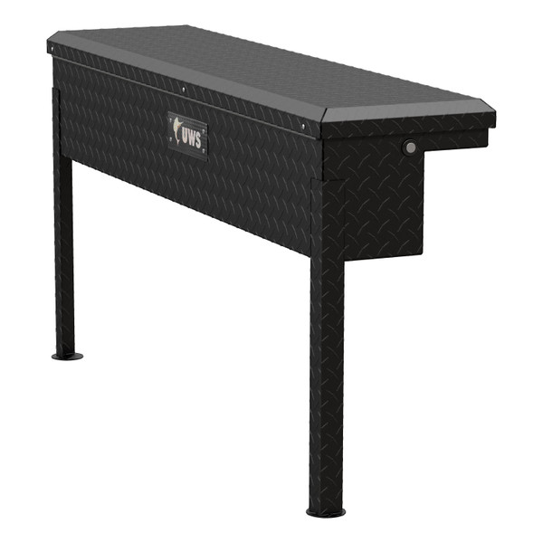 UWS Matte Black Aluminum 48" Truck Side Tool Box with Low Profile (Heavy Packaging) EC30203 - UWS