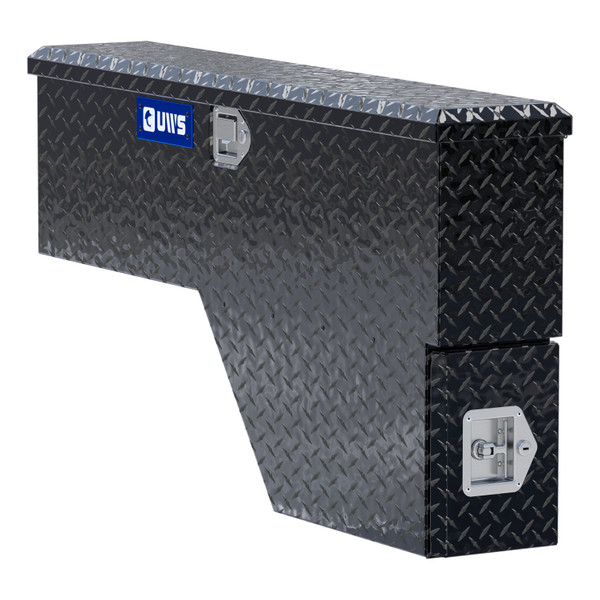 UWS Gloss Black Aluminum 48" Driver-Side Wheel Well Tool Box FW-48-DS-D-BLK - UWS