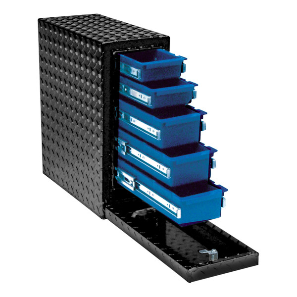 UWS Gloss Black Aluminum 18" Drawer Truck Tool Box DS-18-BLK