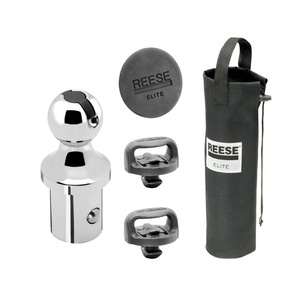 Reese Elite  Series Gooseneck Hitch Head Accessory, Kit, Gooseneck Hitch Ball, Storage Bag, Safety Chains, Hole Cover - Reese