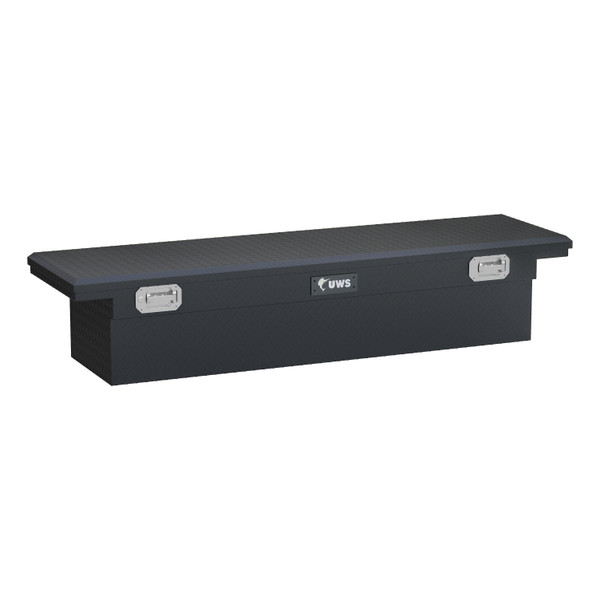 UWS Matte Black 72" Truck Tool Box, Low Profile, Pull Handles TBS-72-LP-PH-MB - UWS