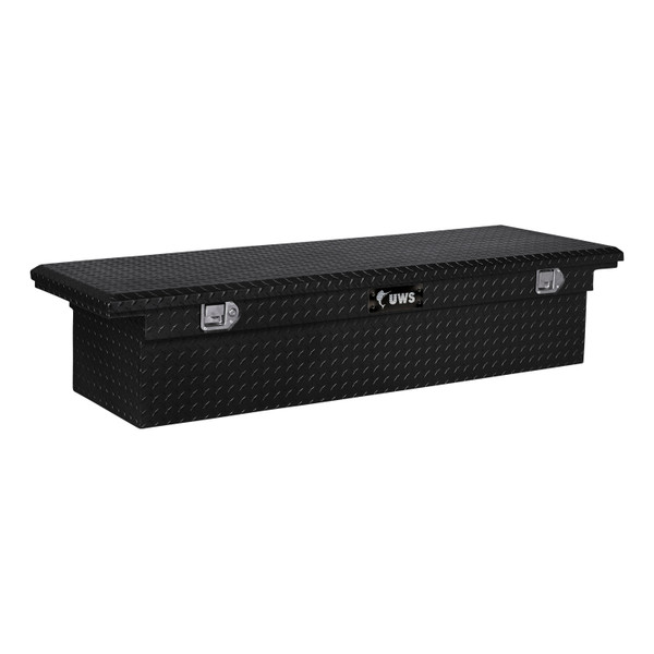 UWS Gloss Black Aluminum 66" Truck Tool Box with Low Profile TBS-66-LP-BLK - UWS