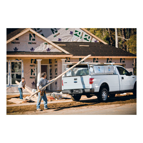 UWS Bright Aluminum 69" Deep Angled Secure Lock Truck Tool Box with Low Profile SLD-69-A-LP