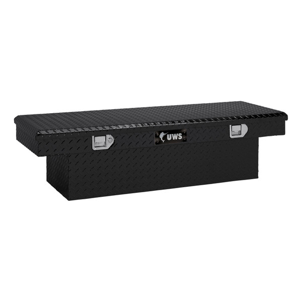 UWS Gloss Black Aluminum 54" Crossover Truck Tool Box TBS-54-BLK - UWS