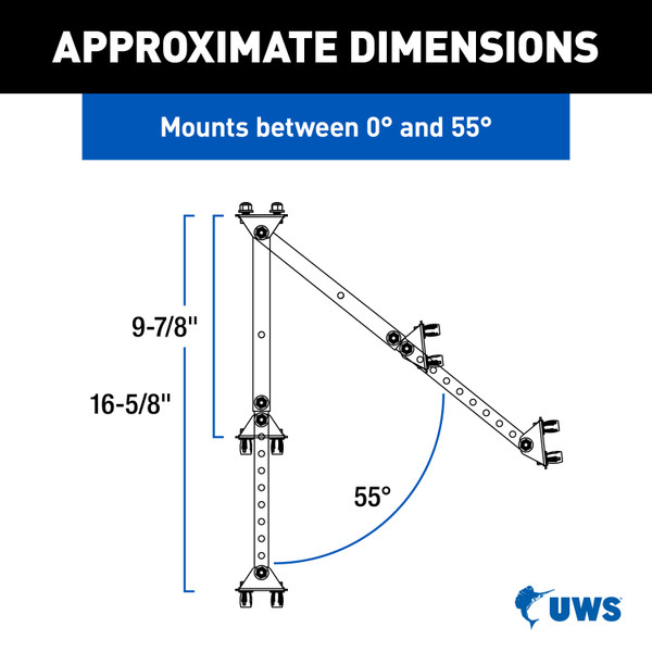 UWS Adjustable Universal Legs for Truck Side Boxes TBSM-MK2