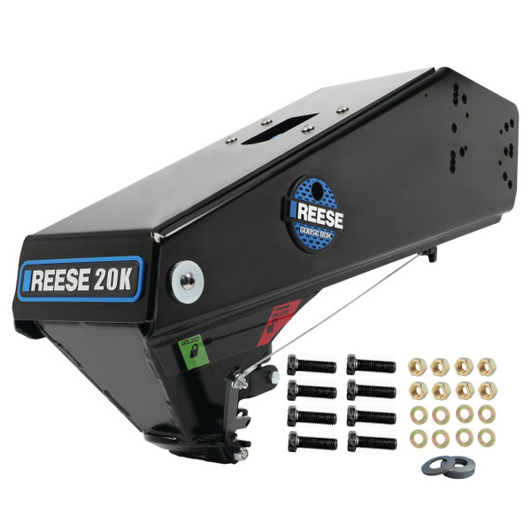Reese 20k Gen 3 Goose Box  5th Wheel Pin Box, Air Ride 20,000 lbs. Capacity, Fits Lippert (1621, 1716, 0719, Rhino), Fabex PB 600 Series 94920 - Reese