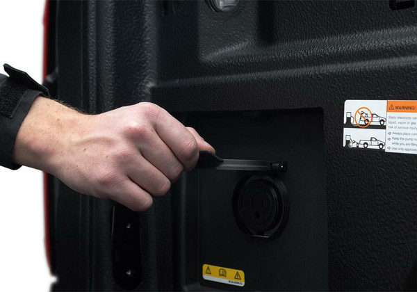 21-25 F-150 5'7" (Includes Lightning) Bed - Rugged Liner Under Rail Bedliner  w/ Pro Power Onboard F55U21