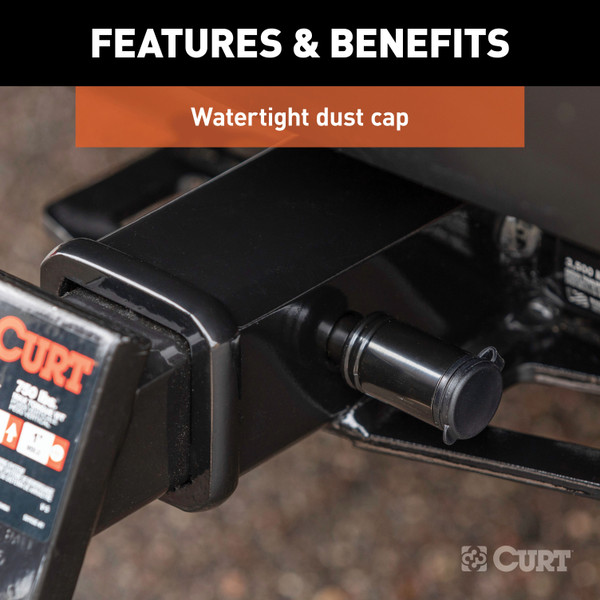 CURT 5/8" Hitch Lock (2" Receiver, Barbell, Black) Trailer Hitch Lock