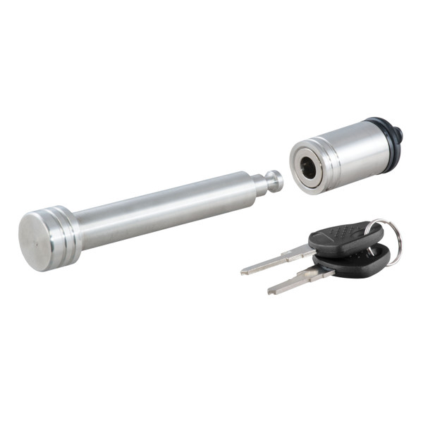 CURT 5/8" Hitch Lock (2" or 2-1/2" Receiver, Barbell, Stainless) Trailer Hitch Lock - CURT