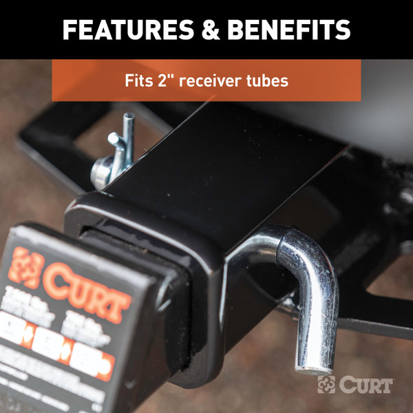 CURT 5/8" Hitch Pin with Groove (2" Receiver, Zinc, Packaged) Trailer Hitch Pin