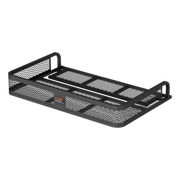 CURT 41" x 26" Black Steel Universal ATV Cargo Carrier Receiver Hitch Mounted Cargo Carrier - CURT