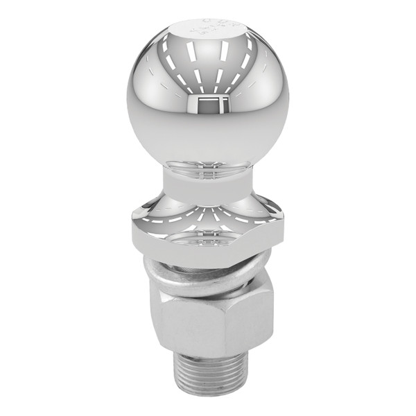 CURT 2" Trailer Ball (1" x 2-1/8" Shank, 6,000 lbs., Chrome, Packaged) Trailer Hitch Ball