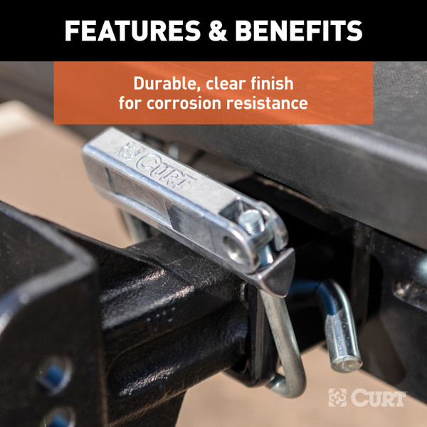 CURT No-Tool Anti-Rattle Hitch Clamp for 2-1/2" Receiver Anti-Rattle Fastener