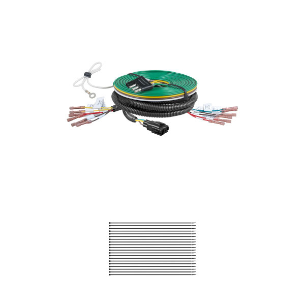 CURT Universal Splice-In Towed-Vehicle RV Wiring Harness for Dinghy Towing Trailer Connector Kit - CURT