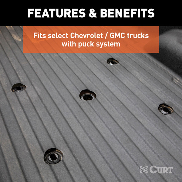 CURT Puck System 5th Wheel Legs, Select Silverado, Sierra 2500, 3500 HD, 8' Bed, 25K Fifth Wheel Trailer Hitch Mount Leg