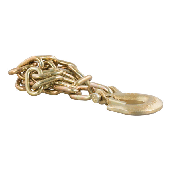 CURT 35" Safety Chain with 1 Clevis Hook (12,600 lbs, Yellow Zinc) Trailer Hitch - CURT