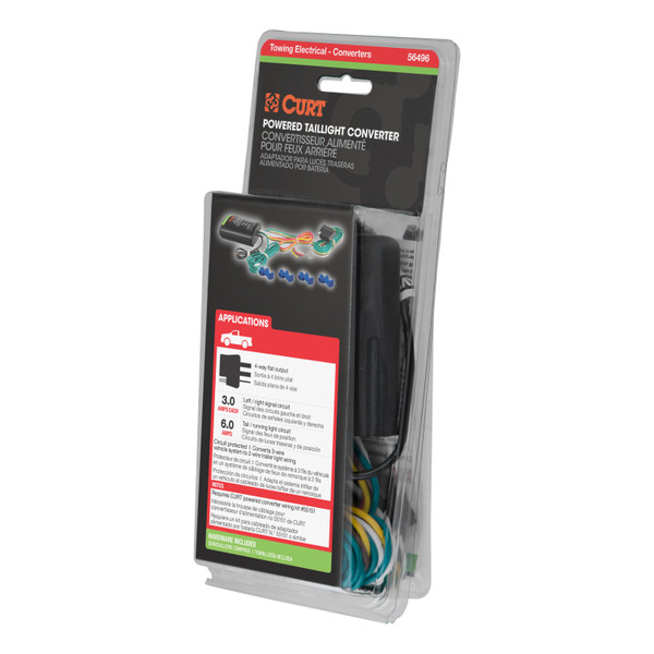 CURT Powered 3-to-2-Wire Taillight Converter Tail Light Converter