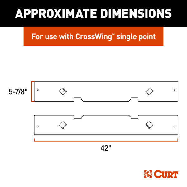 CURT CrossWing 20K 5th Wheel Hitch with Bed Protectors for 2-5/16" Gooseneck