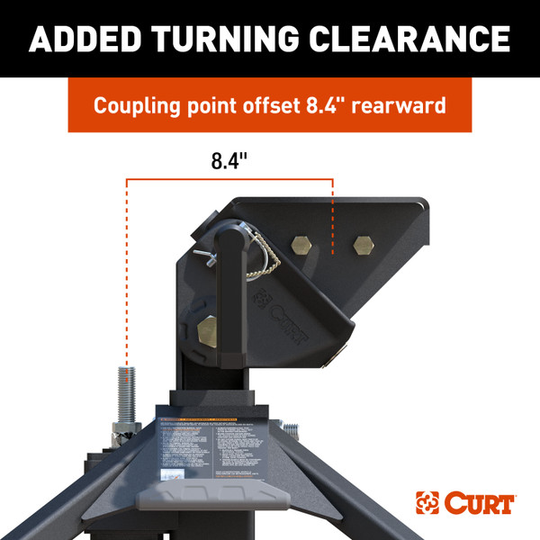 CURT CrossWing 20K 5th Wheel Hitch with Bed Protectors for 2-5/16" Gooseneck