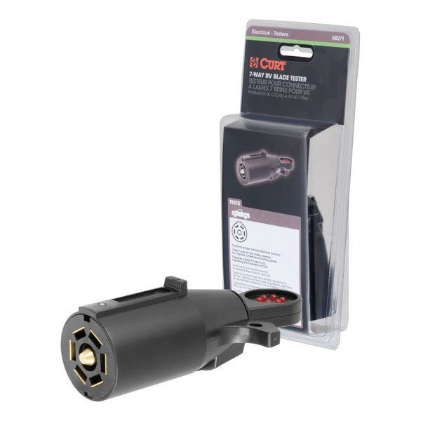 CURT 7-Way RV Blade Connector Tester (Packaged) Trailer Wire Tester - CURT