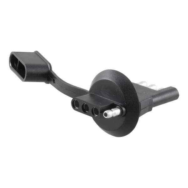 CURT 4-Way Flat License Plate Light Plug Adapter Trailer Connector Kit - CURT